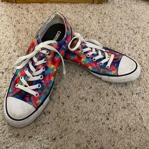 ⭐️ Chuck Taylor All Star Classic low top show in multicolored pixel pattern ⭐️